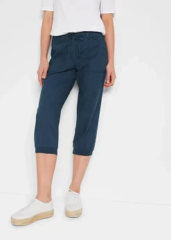 Sale 3/4 Hose aus Baumwoll-Leinen-Mix Damen Hosen|Bekleidung·Kleider