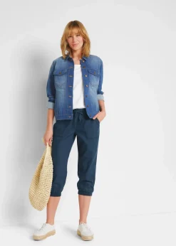 Sale 3/4 Hose aus Baumwoll-Leinen-Mix Damen Hosen|Bekleidung·Kleider