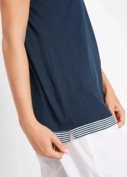 Damen bonprix Shirts & Tops|Nachhaltigere Materialien|2 in 1 Shirt aus Bio-Baumwolle, kurzarm