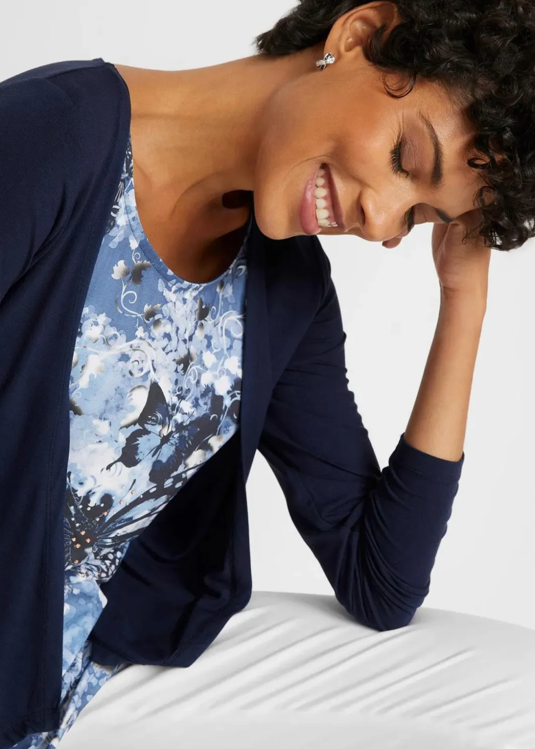 Sale 2 in 1 Shirt bedruckt Damen Shirts & Tops|Nachhaltigere Materialien