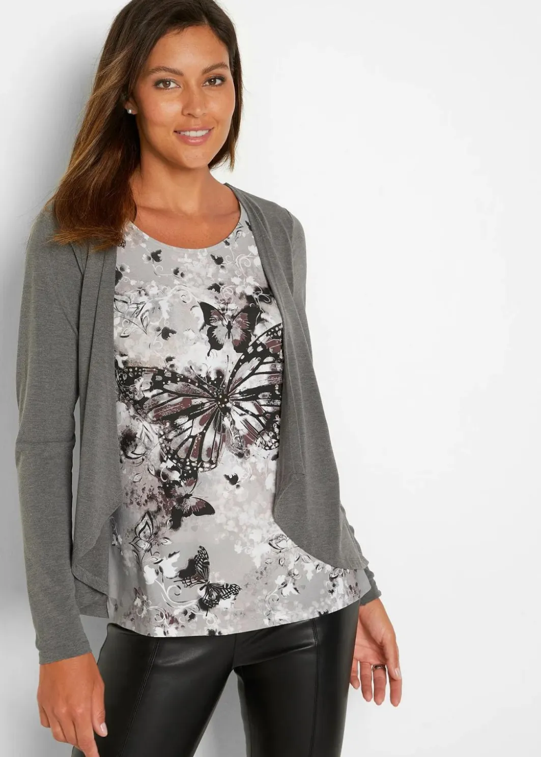 Online 2 in 1 Shirt bedruckt Damen Shirts & Tops|Nachhaltigere Materialien