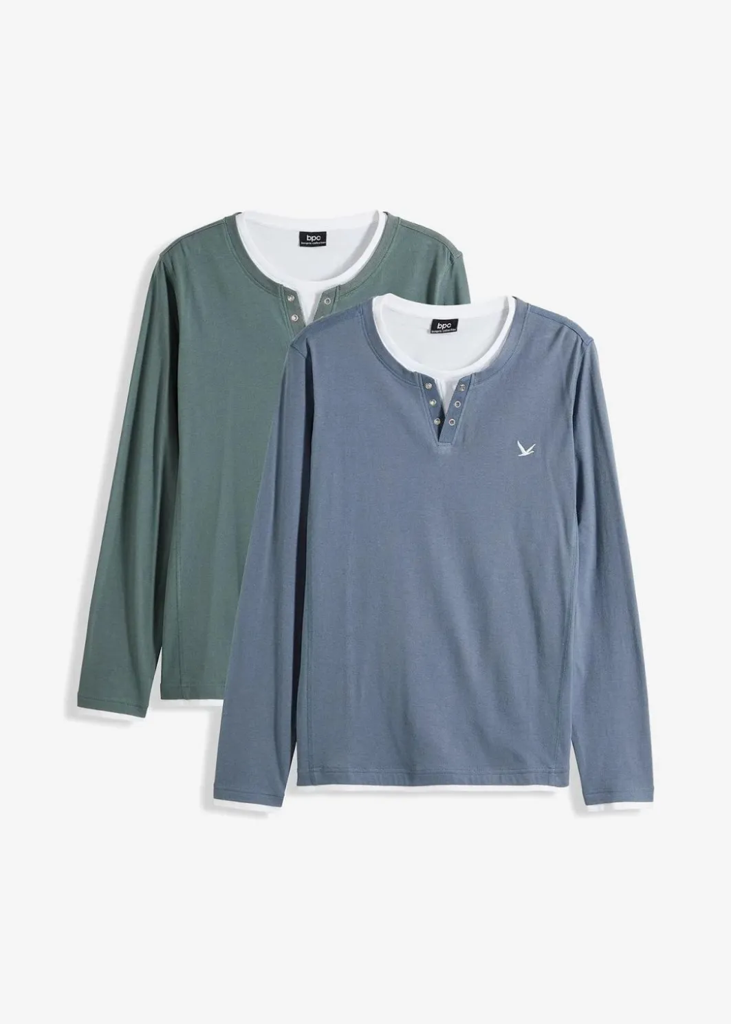 Best 2 in 1 Shirt (2er Pack), Langarm Herren Shirts & Polos|Basics