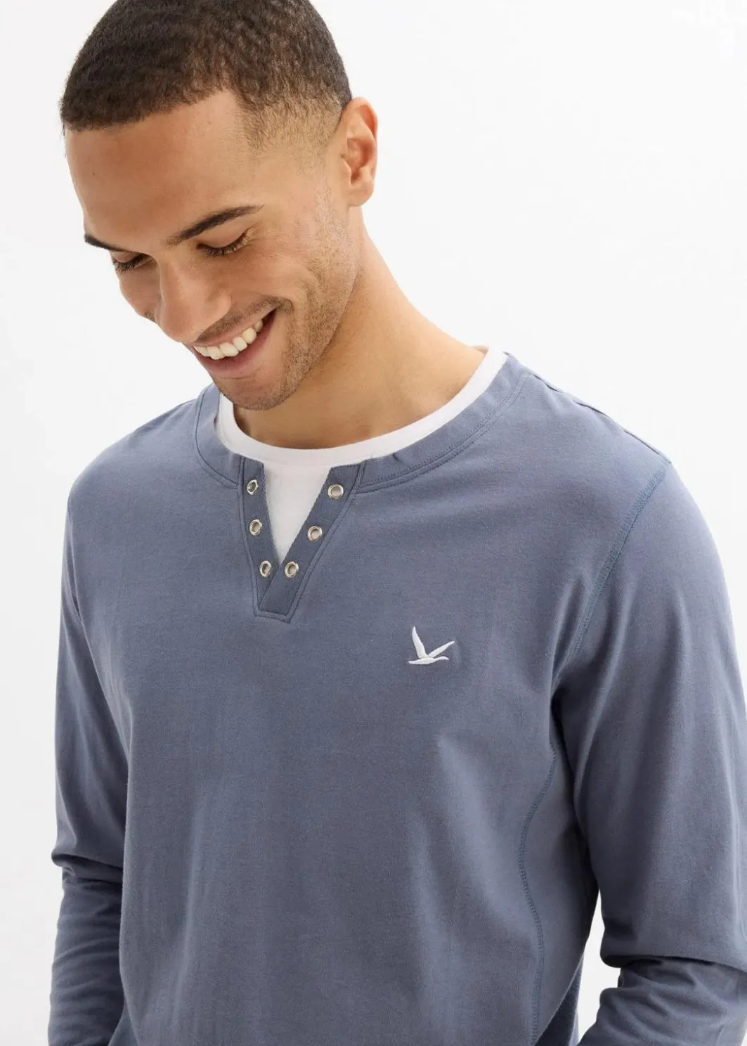 Herren bonprix Shirts & Polos|Basics|2 in 1 Shirt (2er Pack), Langarm