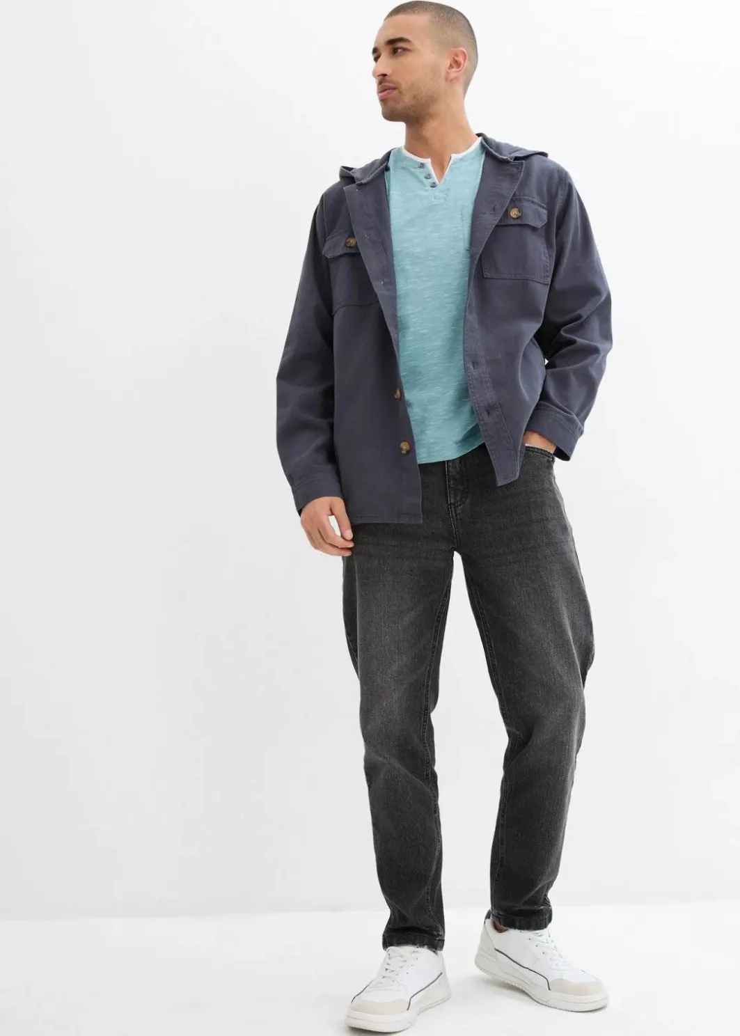 Herren bonprix Shirts & Polos|Basics|2 in 1 Shirt, Kurzarm