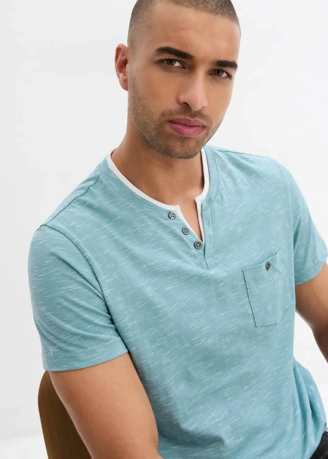 Herren bonprix Shirts & Polos|Basics|2 in 1 Shirt, Kurzarm