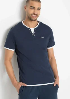 Herren bonprix Große Größen|Basics|2 in 1 Shirt, Kurzarm (2er Pack)
