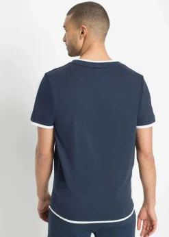Herren bonprix Große Größen|Basics|2 in 1 Shirt, Kurzarm (2er Pack)