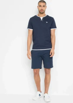 Herren bonprix Große Größen|Basics|2 in 1 Shirt, Kurzarm (2er Pack)