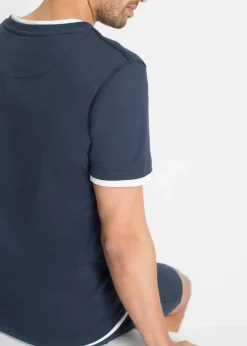 Herren bonprix Große Größen|Basics|2 in 1 Shirt, Kurzarm (2er Pack)
