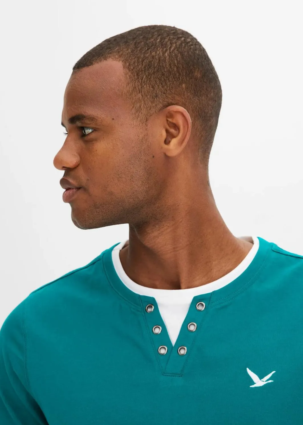 Herren bonprix Shirts & Polos|Basics|2 in 1 Shirt, Kurzarm (2er Pack)