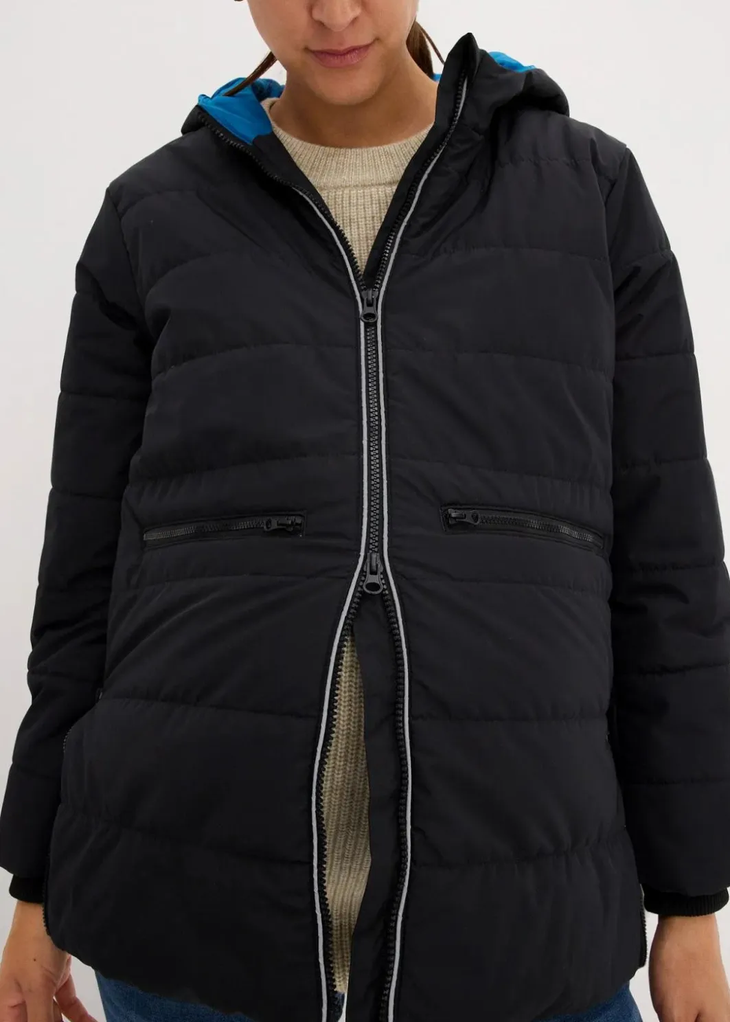 Clearance 3 in 1 Umstandsjacke mit Trageeinsatz und Reflektoren Damen Bekleidung·Blazer|Umstandsmode