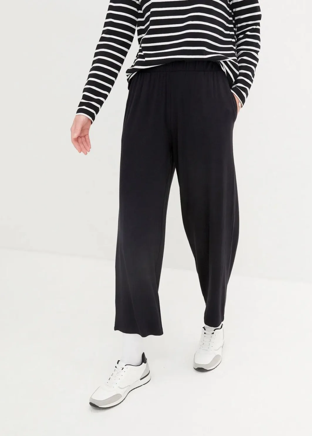 Damen bonprix Bekleidung·Blusen & Tuniken|Bekleidung·Kleider|7/8- Shirthose, High-Waist, 2er-Pack