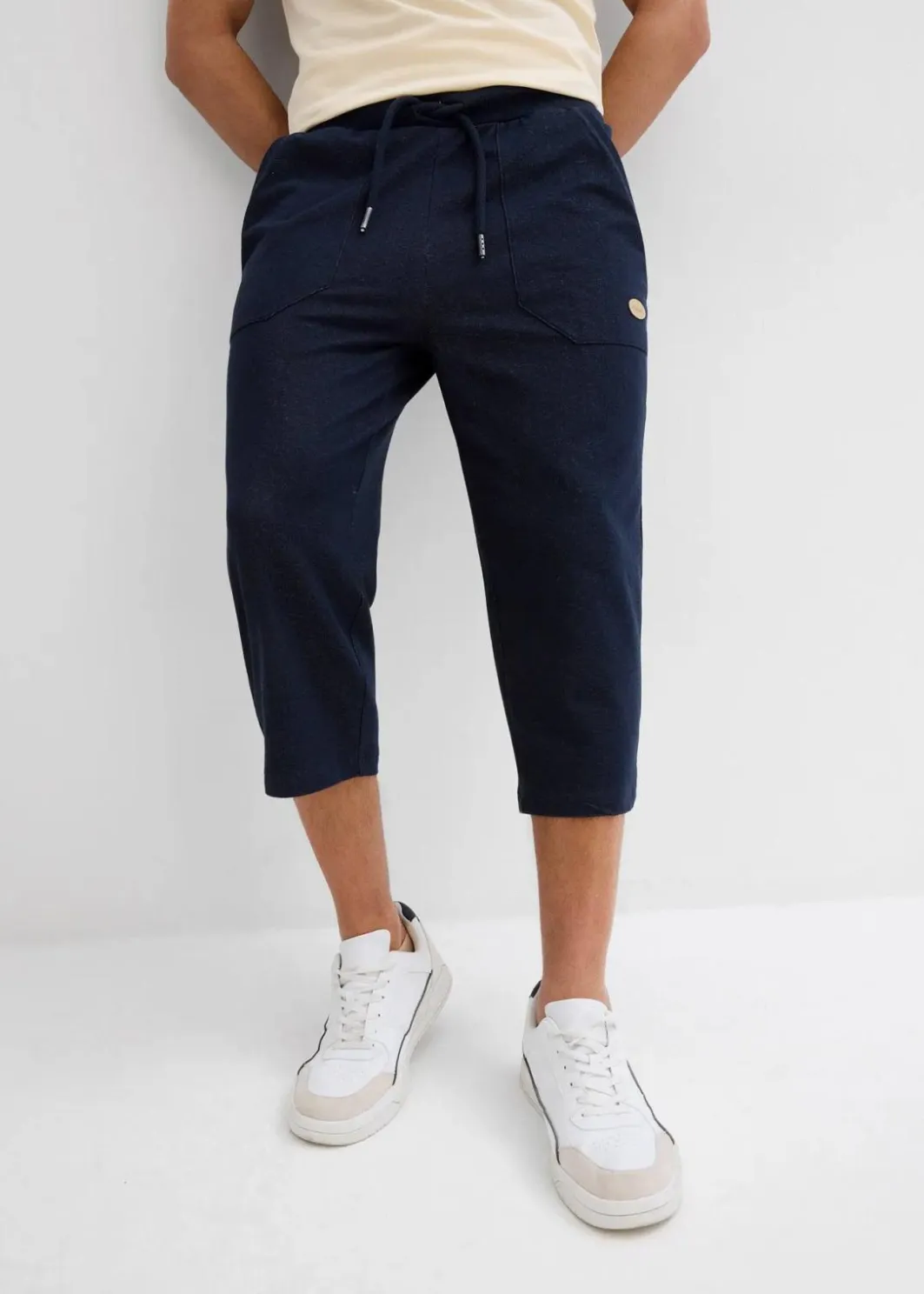 Herren bonprix Große Größen|Hosen|3/4 Sweathose in Denimoptik mit Komfortbund