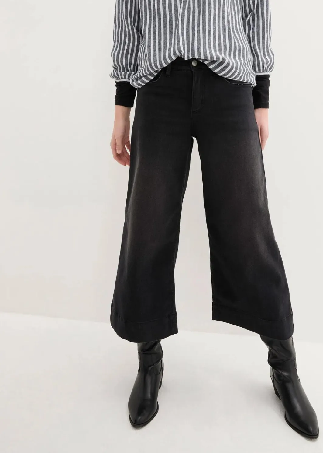 Damen bonprix Jeans|Bekleidung·Shirts & Tops|7/8 Ultra-Soft-Jeans, Culotte