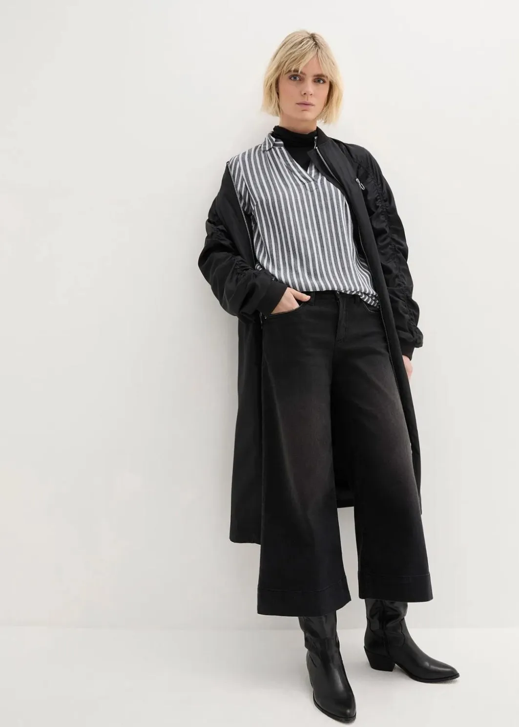 Damen bonprix Jeans|Bekleidung·Shirts & Tops|7/8 Ultra-Soft-Jeans, Culotte