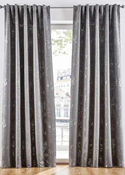 Clearance Abdunkelnder Vorhang mit Glanz Druck (1er Pack) Vorhänge