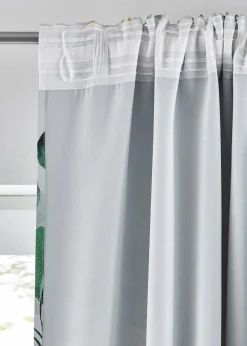 bonprix Vorhänge|Abdunkelnder Vorhang mit floralem Glanz Druck (1er Pack)