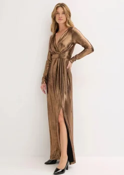 Abendkleid aus feinem Jersey mit Glanz Damen Bekleidung·Pullover & Strickjacken|Festliche Mode