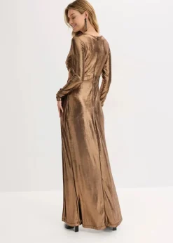 Abendkleid aus feinem Jersey mit Glanz Damen Bekleidung·Pullover & Strickjacken|Festliche Mode