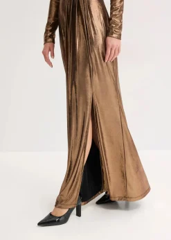 Abendkleid aus feinem Jersey mit Glanz Damen Bekleidung·Pullover & Strickjacken|Festliche Mode