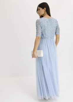 Sale Abendkleid aus zartem Tüll mit Paillettenstickerei Damen Kleider|Festliche Mode