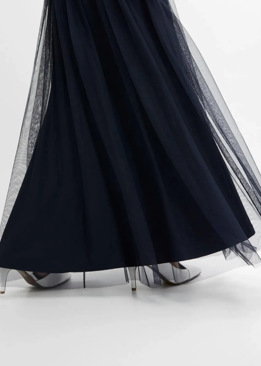 Damen bonprix Kleider|Festliche Mode|Abendkleid aus zartem Tüll mit Paillettenstickerei