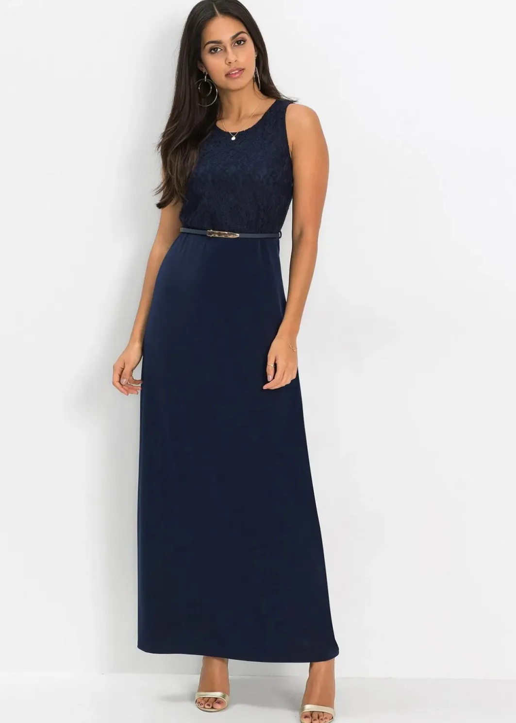 Clearance Abend-Maxikleid mit Gürtel (2-tlg.Set) Damen Bekleidung·Pullover & Strickjacken|Nachhaltigere Materialien