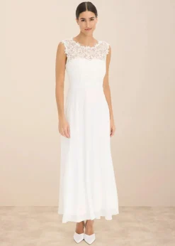 Outlet Abend-Maxikleid mit Spitze Damen Nachhaltigere Materialien|Kleider