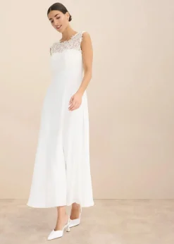 Outlet Abend-Maxikleid mit Spitze Damen Nachhaltigere Materialien|Kleider