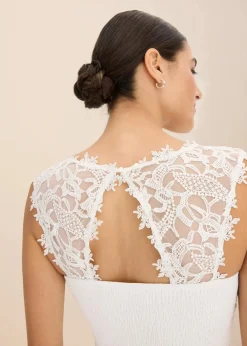 Outlet Abend-Maxikleid mit Spitze Damen Nachhaltigere Materialien|Kleider