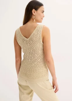 Clearance Ajour Stricktop mit Baumwollanteil Damen Bekleidung·Umstandsmode|Strickmode