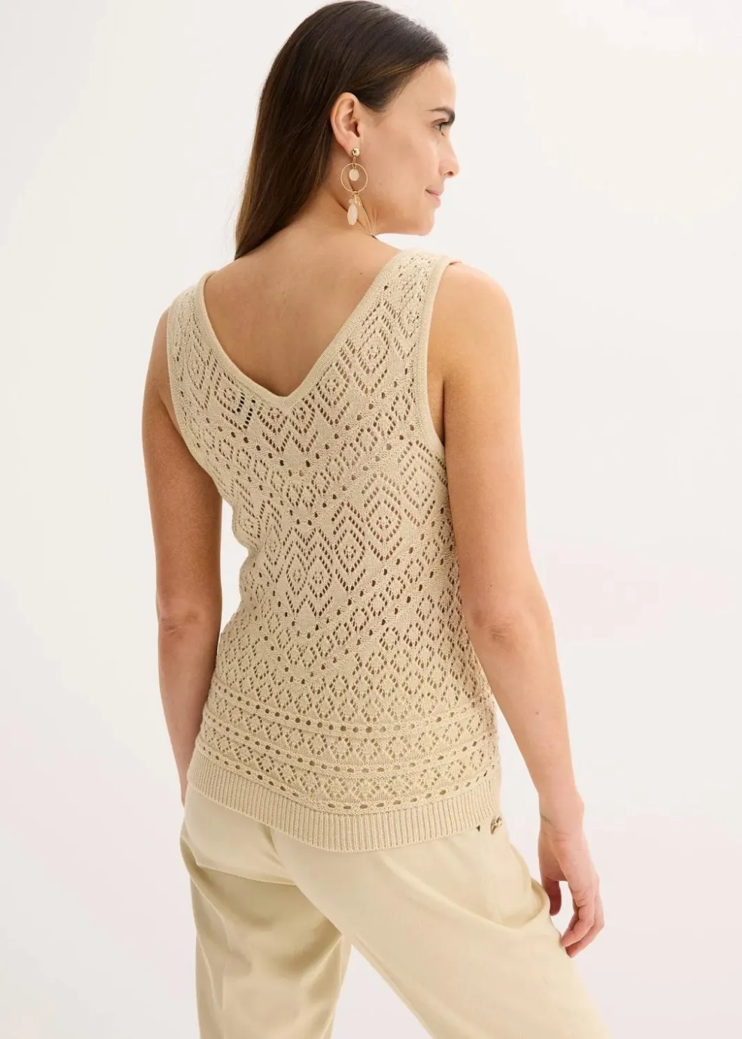 Clearance Ajour Stricktop mit Baumwollanteil Damen Bekleidung·Umstandsmode|Strickmode