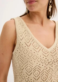 Clearance Ajour Stricktop mit Baumwollanteil Damen Bekleidung·Umstandsmode|Strickmode