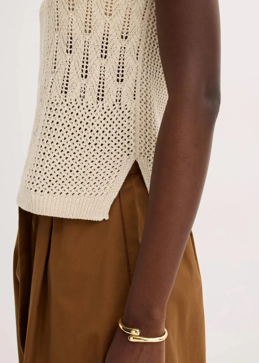 Damen bonprix Bekleidung·Umstandsmode|Strickmode|Ajour Stricktop mit metallisierenden Fasern