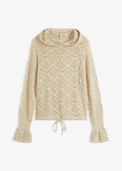 Damen bonprix Strickmode|Pullover & Strickjacken|Ajour-Pullover