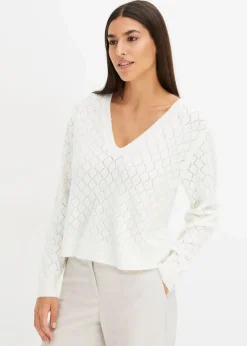 Damen bonprix Bekleidung·Umstandsmode|Bekleidung·Jeans|Ajour-Pullover