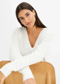 Damen bonprix Bekleidung·Umstandsmode|Bekleidung·Jeans|Ajour-Pullover