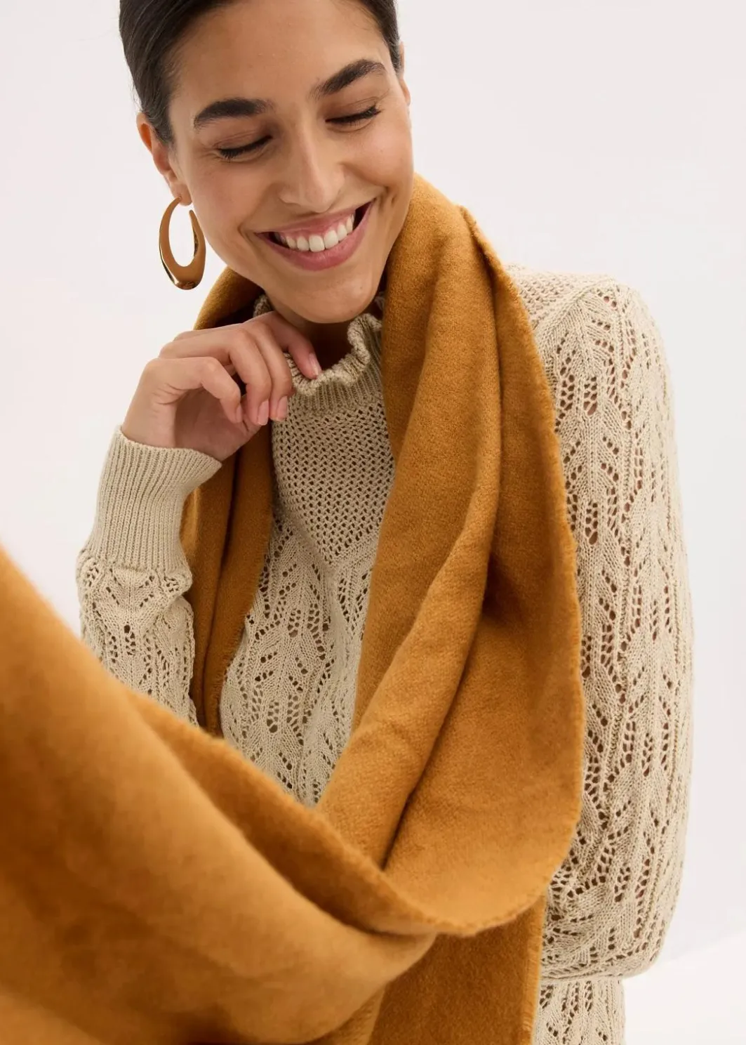 Damen bonprix Bekleidung·Umstandsmode|Bekleidung·Jeans|Ajour-Pullover aus Baumwolle
