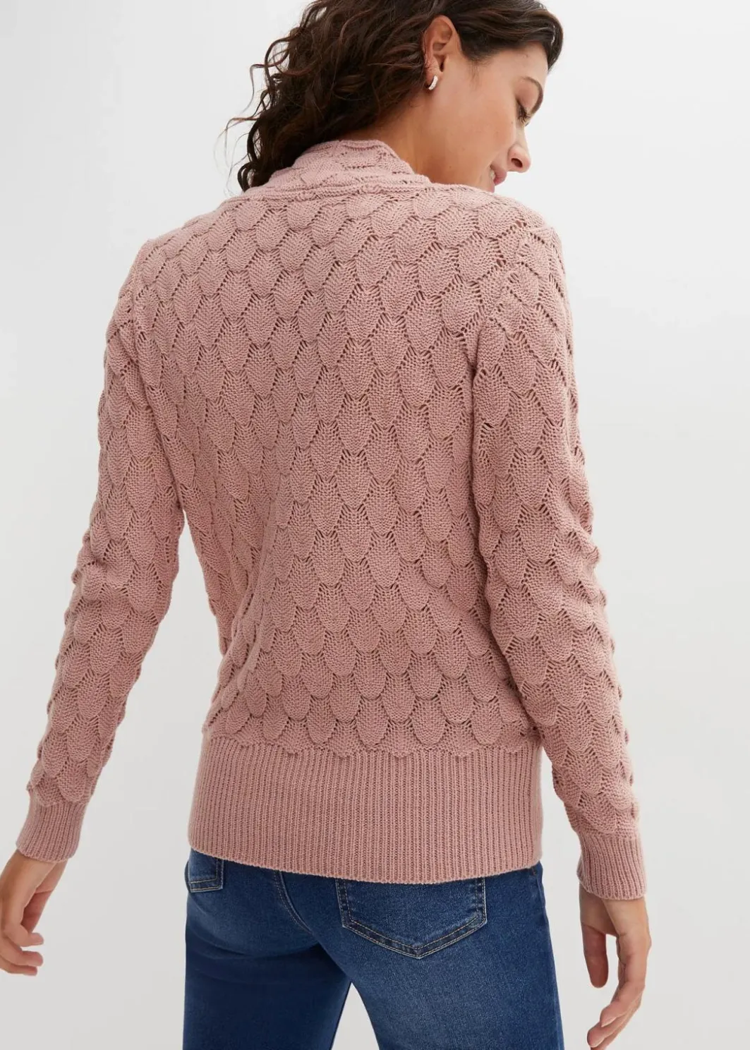 Online Ajour-Pullover in Wickeloptik Damen Bekleidung·Umstandsmode|Strickmode