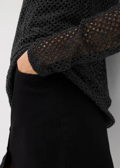 Damen bonprix Bekleidung·Umstandsmode|Bekleidung·Jeans|Ajour-Pullover mit Glitzergarn