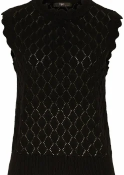 Damen bonprix Bekleidung·Umstandsmode|Bekleidung·Jeans|Ajour-Pullunder aus Baumwoll-Mix