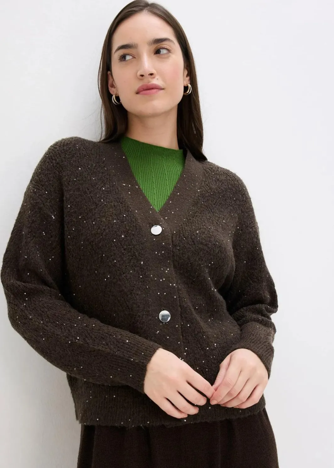 Damen bonprix Bekleidung·Umstandsmode|Bekleidung·Jeans|Ajour-Strickjacke