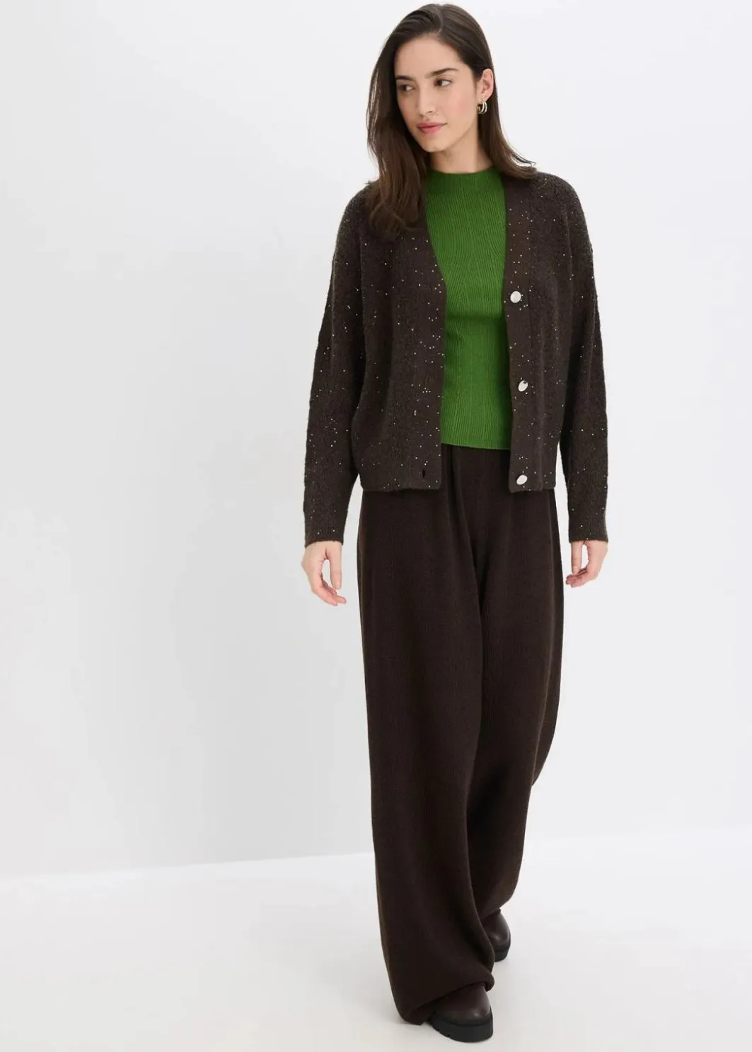 Damen bonprix Bekleidung·Umstandsmode|Bekleidung·Jeans|Ajour-Strickjacke