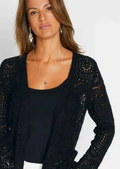 Ajour-Strickjacke Damen Bekleidung·Umstandsmode|Strickmode
