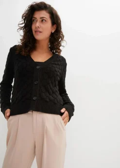Damen bonprix Bekleidung·Umstandsmode|Strickmode|Ajour-Strickjacke