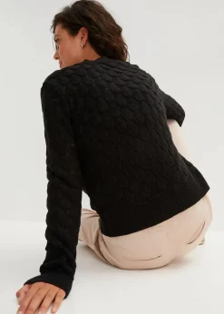 Damen bonprix Bekleidung·Umstandsmode|Strickmode|Ajour-Strickjacke