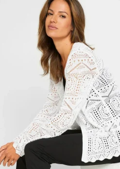 Damen bonprix Bekleidung·Umstandsmode|Strickmode|Ajour-Strickjacke