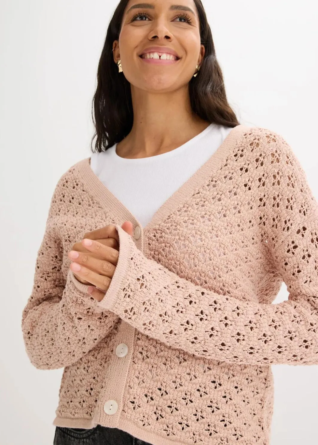 Online Ajour-Strickjacke Damen Bekleidung·Umstandsmode|Pullover & Strickjacken