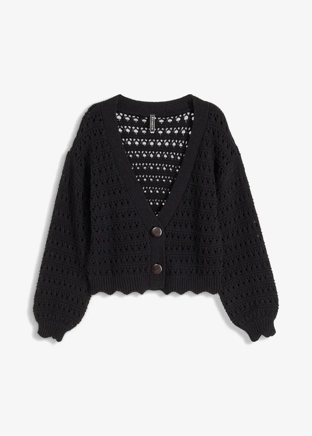 Hot Ajour-Strickjacke aus reiner Baumwolle Damen Pullover & Strickjacken|Strickmode