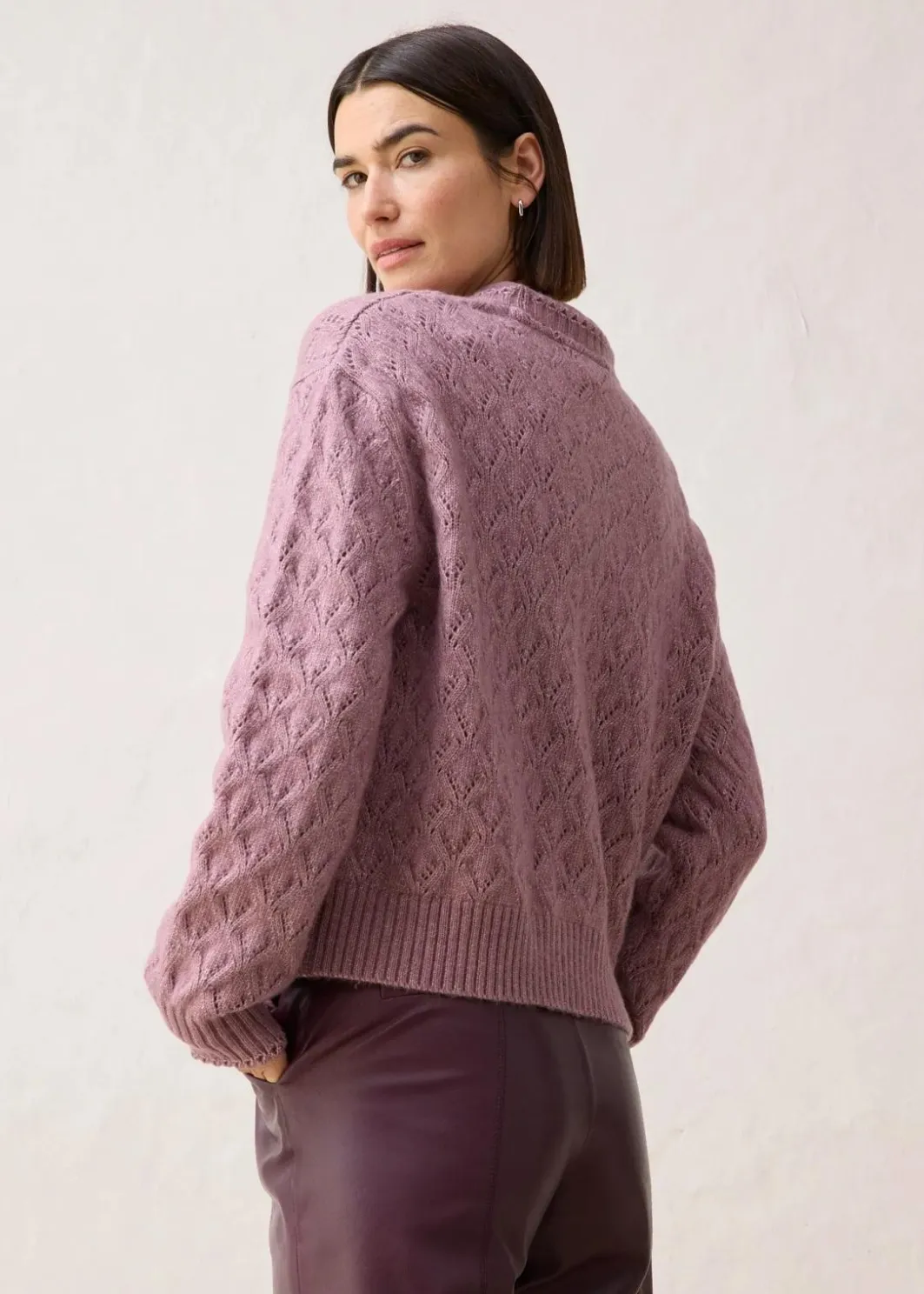 Hot Ajour-Strickjacke mit Wolle Damen Bekleidung·Umstandsmode|Bekleidung·Jeans